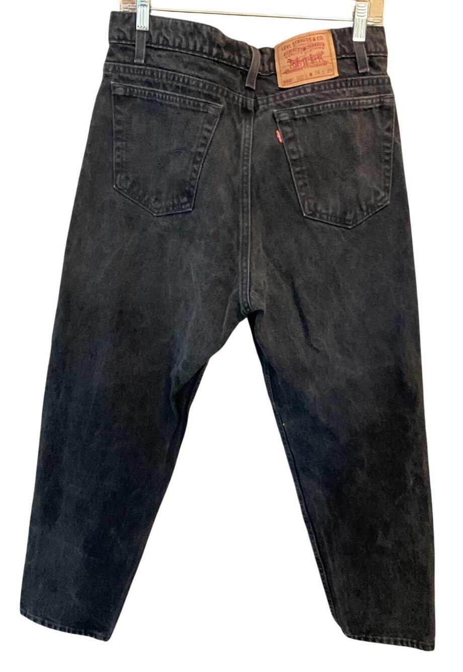 Vtg 90s LEVI'S 550 Mens Jeans 35 x 29 Black Made in USA